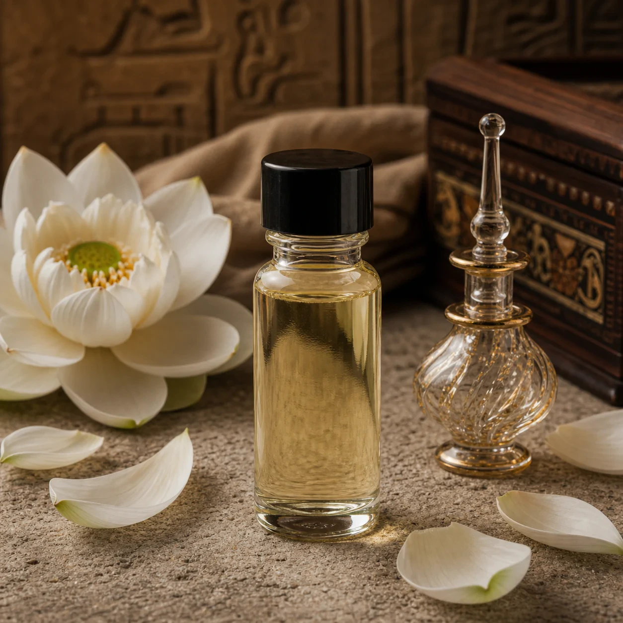 White Lotus pure oil in apothecary glass